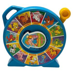 Farmer Says See N Say SNS Blue Fisher-Price Mattel 11 inch Great Voice Box 1996